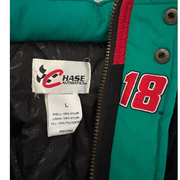 Chase Authentics Nascar Bobby Labonte Puffer Jacket Large - Picture 6 of 6